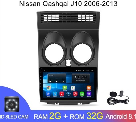 Магнитола Android 1G-16G Nissan Qashqai J10 2006-2013 Магнитола Android 1G-16G Nissan Qashqai J10 2006-2013