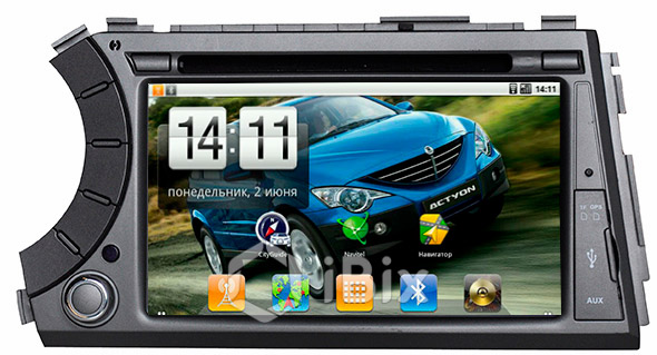 Магнитола iBix Ssang Yong Action Sports Магнитола iBix Ssang Yong Action Sports